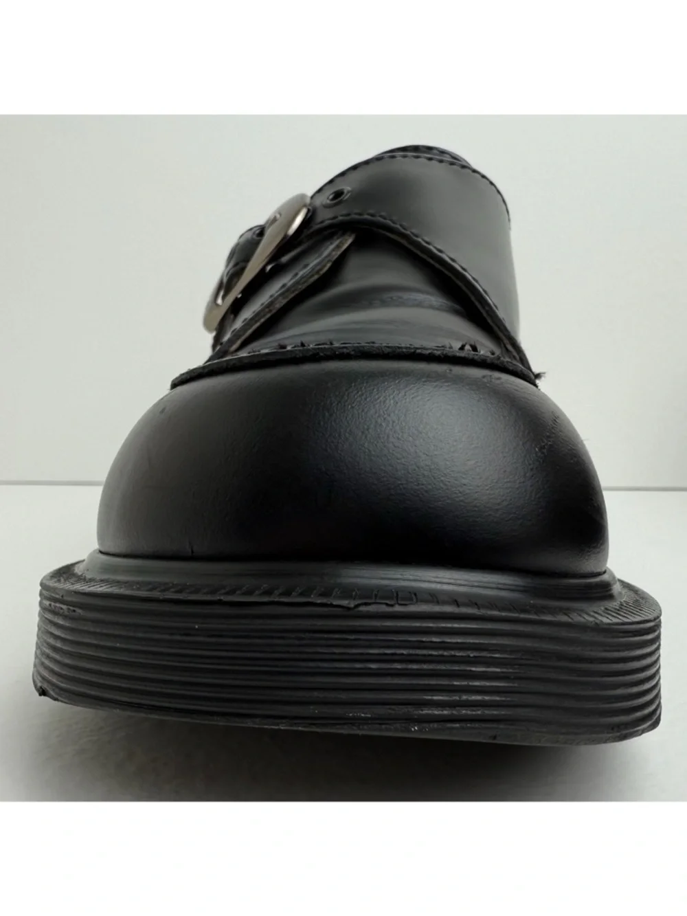 Vintage Dr. Martens England Black Heel Buckle Leather Mary Janes Oxfords UK 5 - Picture 9 of 16